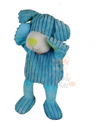  les doubambins marionnette chien bleu blanc vert 